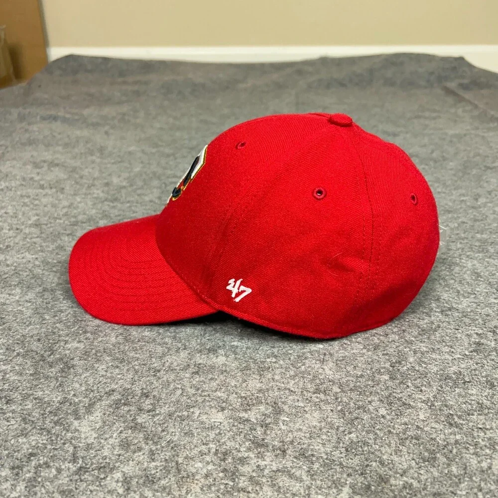 Minnesota Twins Men Hat Adjustable Red Cap Logo Wool Blend Baseball Dad‎ MLB 47